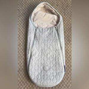 Soft Gray Quilted Baby Sleeping Bag